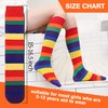 SDBING 3-12 Years Old Girls Knee High Socks Kids Cute Funny Animal Pattern Long Boot Socks 6 Pairs (6 Pairs of Rainbow)