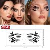 10 Pairs Halloween Eye Shadow Sense Eyeliner Decals with Spider Web Skull Bat Hat Black Cat Temporary Tattoo Stickers Face Eye for Women for Makeup Party Holiday