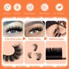 JIMIRE Mink Lashes Fluffy Cat Eye False Eyelashes D Curl Russian Strip Lashes Natural Look Soft Fake Lashes Volume Eyelash Extensions 7 Pairs Pack