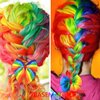 9Pcs Rainbow Hair Clips Gay Pride Day Grosgrain Ribbon Bow Hair Pins Multi-color Candy Bow-knot Hair Barrettes Shinny Hair Accessories for Women Girls Wedding LGBTQ Parade Party Headpiece