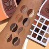 Juvia's Place Coffee Shop Eyeshadow Palette - 16 Pan Palette, Tan, Auburn, & Rich Dark Chocolate, Mattes and Shimmers, Highly Pigmented and Buttery Texture
