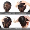 KESAPLAN 6PCS Bun Hair Nets Set Reusable Elastic Mesh Bun Cover for Ballerina Dancer Bank Clerk Nurse Hair Fixing Black Stretch Lace Hair Accessories Headwear for Women Girls Mixed Style (Medium)