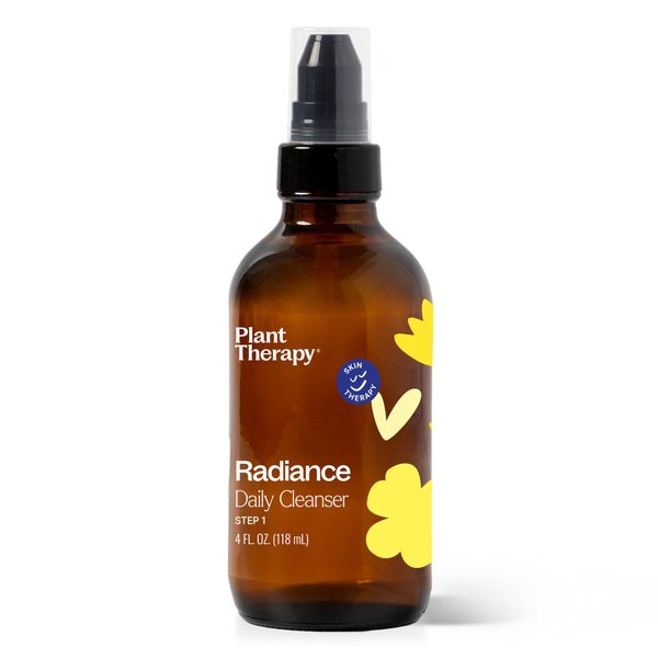 Plant Therapy Radiance Gel-Cream Cleanser 4 oz Cleans Away Makeup, Dirt, & Oil, Gentle Plant-Based Formula, Leaves Skin Feeling Fresh and Soft