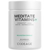 Codeage Meditate Vitamins Supplement - GABA, DHH-B, CognatiQ, Ashwagandha, Organic Mushrooms - Mind Vitamins Relaxation Calmness Support - Vegan - Non-GMO - 60 Capsules