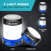 KIZEN Solar Camping Lantern - LED Lanterns for Power Outages, Camping Lights, Emergency Flashlight - Collapsible Lamp, Rechargeable W/ Solar or Plug
