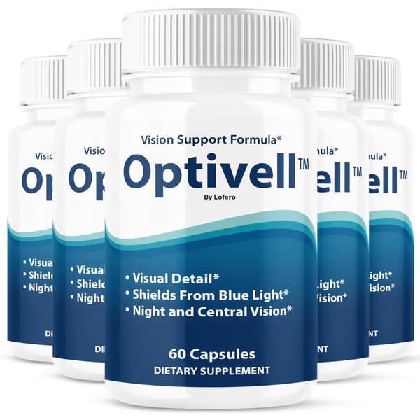 (5 Pack) Optivell Eye Capsules, Optivel Pills Vitamins Eye Care Wellness Supplement Healthy Eyesight Retina Sharper Vision, Support Formula Clear Eyes Ocular Comfort Health Visual Balance (300 ct)