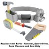 Replacement Parts for Fisher-Price DIY Tool Belt - GGT60 ~ Replacement Pretend Hammer, Screwdriver, Tape Measure and Saw