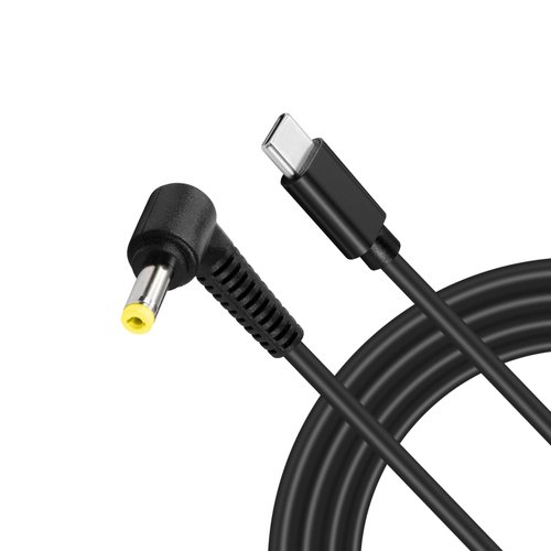 GINTOOYUN Type C to 90 Degree DC 4.8 x 1.7 mm Power Charging Cable USB-C Male Output to DC Input Power PD Charge Cable fit for Laptop 65W 12V (59inch)