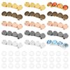 UNICRAFTALE Hair Barrettes Settings - 20Pcs 5 Colors Brass Blank Metall Hair Clips with Glass Cabochons for DIY Resin Barrettes and Women's Headwear Accessories