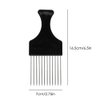 lyfLux 4 Packs Afro Comb Metal Pick, Hairdressing Detangle Wig Braid Hair Styling Tool- Black