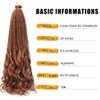 Aguacor Loose Wave Dreadlocks Synthetic French Curly Single Ended Dreadlock Extensions 24inches 10 Strands Thin Soft Spanish Curly SE Dreadlock Extensions for Women (10 Strands, 30#)