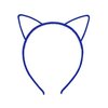 Galepromot 2Pcs Blue Simple Comfortable Plastic Cat Ears Headband Women's Headbands, Women's Fashion Headbands, Headbands