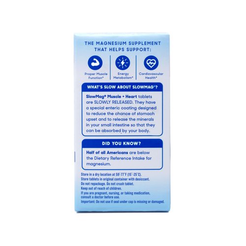 Slow Mag Magnesium Chloride and Calcium, 60 Tablets each (Value Pack of 6)