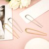 4pcs French Style U Shaped Hair Pins, Metal Hair Sticks for Thick Long Hair French Twist Hair Pin Clip Updo Chignon Pins for Women Girls Hair Styling Accessories (2 Gold & 2 Silver)