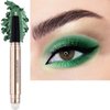 OVIQERKI 18 color eyeshadows stick shimmer,Highlighter waterproof eyeshadow pen,Colour pop eye makeup (15# Bright Green Shimmer)
