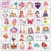 Partywind 408 PCS Kids Temporary Tattoos for Girls, Individually Wrapped Cut Tattoos for Birthday Party Supplies Favors, Goodie Bag Stuffers for Children, Girls Party Decorations