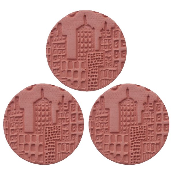 TenLeaves Terracotta Clay Diffuser Disk for Essential Oils (Hand-Made, Kiln-Fired, 5th Avenue) (Pack of 3)