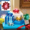 Light Up Glowing Gift Bows, 6 Iridescent LED Ribbon Bow for Gift Packaging and Decorations- LED Glowing Gift Ribbon Flower Bows, Self Adhesive