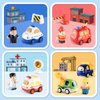 ALASOU 15 PCS Cars and People Figure Toys for 1 2 Year Old Boy with Playmat/Storage Bag|1 2 Year Old Boy Birthday Gift for Kids Ages 1 2 3|Montessori Toy Cars Stocking Stuffers for Toddlers 1-3