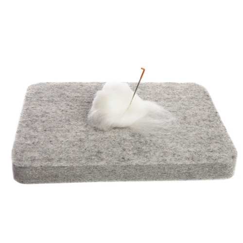 Made in USA, Needle Felting Pad, 8 x 10 x 1 inch, 100% Natural Wool, Firm, for Precision Felting