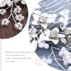 Catery Flower Bride Wedding Hair Comb Silver Rhinestones Hair Side Comb Bridal Hair Clips Hair Accessories for Women and Girls
