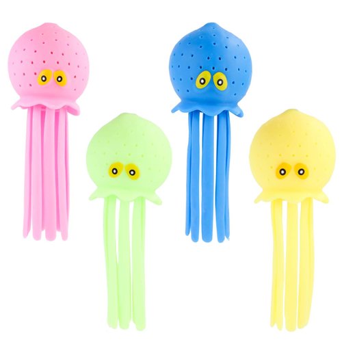 4pcs Octopus Water Balls, Multicolored Octopus Floating Pool Toys for Kids, Soft Sensory Octopus Bath Splash Toys for Swimming Pool, Beach, Bag Fillers, Party Favors, Summer