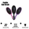 TouchDown Paddle Brush Flexible Bristle Wet or Dry Damp Styling Hair Brush Add Volume Detangle and Smooth (Black)