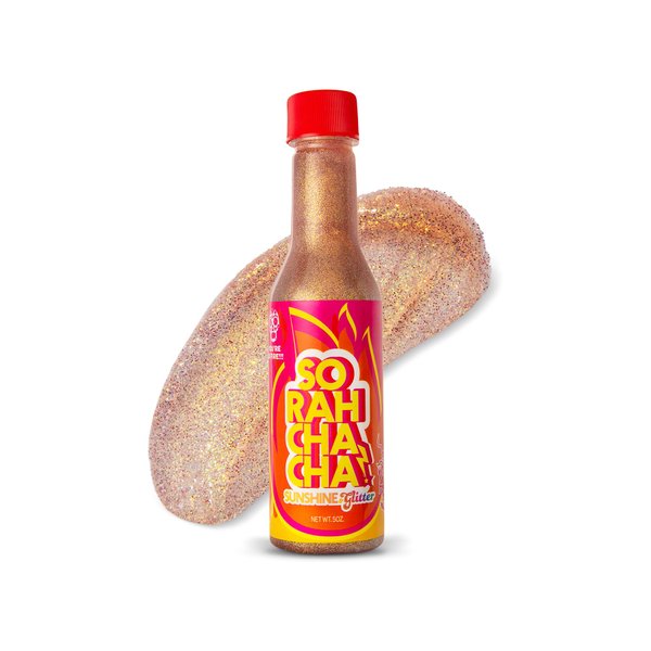 Sunshine & Glitter - SoRahChaCha! - Holographic Body and Face Glitter Gel - Glitter Makeup for Cosplay Biodegradable Glitter, Rose Gold Color, Vegan & Cruelty Free, Festival & Rave Ready, 5oz