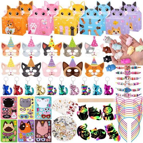 DMIGHT Cat Party Favors for Kids - Cat Themed Birthday Party Supplies Cat Toys Goodie Bag Stuffer...