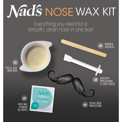 Nad's Nose Wax Kit for Men & Women - Waxing Kit for Quick & Easy Nose Hair Removal, 1 Count
