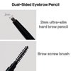 BBIA Last Auto Eyebrow Pencil SLIM 7 Colors – No Sebum Ultra Fine Brow Definer Pencil Retractable Dual-Sided Brush Waterproof Shape & Define & Fill Eye Brow Korean Makeup (S7 SOFT GRAY SLIM)