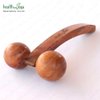 HealthAndYoga™ NatureSooth Wooden Massage Roller – Wood Therapy Massage Tools – Handheld Calf and Leg Massager, Back and Shoulder Massager and Full Body Massager