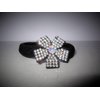 Generic Flower shaped hair tie pony tail holder scrunchie with crystals