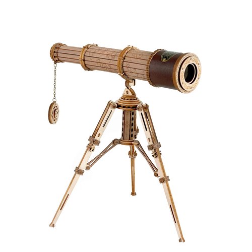 ROBOTIME 3D Puzzles Wooden Craft Kits for Adults DIY Model Monocular Telescope Kit to Build Decent Gift for Adults and Teens