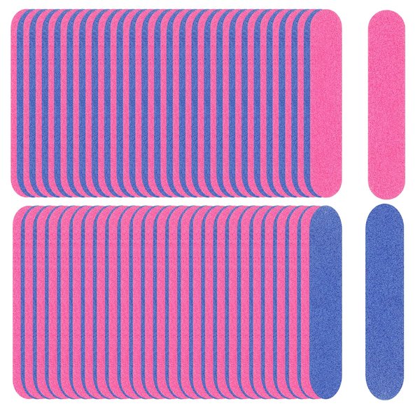 cobee 100 Pcs Nail File Professional Nail Files, 180/240 Grit Nail Files, Double Sided Emery Board Nail Styling Manicure Tools for Women Nail Care(8.5 x 1.3 cm)