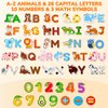 JoyCat Wooden Kids Magnets – 26 Cute Animals, Alphabet Uppercase Letters, and 0-9 Numbers, Fridge Magnets for Toddlers 1-3, Fun Educational Spelling Learning Gift for Toddlers & Kids