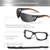 ProtectX Safety Glasses Foam Lens Wrap w Strap, Scratch Resistant Anti Fog Polycarbonate Lenses ANSI Z87.1 Rated with UV Protection