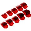 Kaynway for Andis Magnetic Clipper Guards 10PCS, Upgrade Professional Clipper Guard Comb Guides for Andis Master Hair Clippers - 1/16" to 1"(Red)