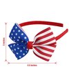 MEEDEE American Flag Bow Headband Star Stripe Bowknot Headband Big Bow Grosgrain Ribbon Hair Hoop Headband for Girls Toddlers Girls Kids Party Cosplay Costume Headwear Makeup Handmade Hair Band