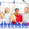 48 Pieces Mini Foam Fingers 5.6 Inch Foam Hand Cheerleading Foam Fingers for Sports Cheer School Spirit Craft Foam Fingers for Sports Events Games Party Supplies (Blue, We're #1)