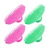 OFXDD Scalp Massager & Scrubber - Plastic Scalp Massager Hair Growth Flower-shaped - Shampoo Brush for Women & Men, Pets - Hand Hair Scrubber for Shower Dandruff, 4 Pcs