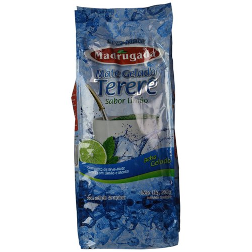 Madrugada - Yerba Mate with Lemon and and Mint - Terere - Drink Cold - 17.62 Oz (PACK OF 02) | Erva-Mate Terere com Limão e Menta - 500g