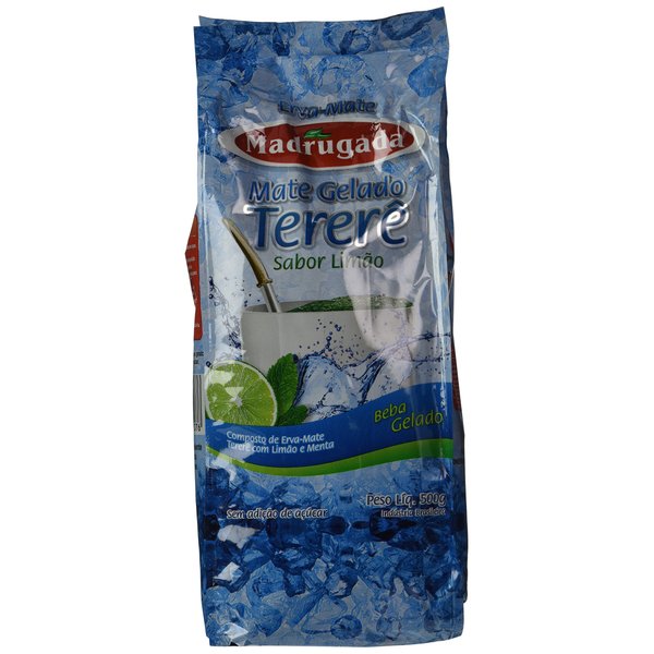 Madrugada - Yerba Mate with Lemon and and Mint - Terere - Drink Cold - 17.62 Oz (PACK OF 02) | Erva-Mate Terere com Limão e Menta - 500g