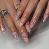 SINHOT Y2K Press on Nails Medium Almond Fake Nails with Glue Pink False Nails Stiletto Nails 3D Design Bowknot Ballerina Acrylic Nails 24pcs