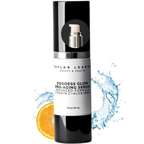 Vitamin C Serum For Face - Advanced Glow Serum Anti-Aging Treatment with Vitamin E, Hyaluronic Acid, MSM, Aloe, Wrinkle Reduction & Brightening - Day & Night Skin Care Complex For Women, 1fl Oz