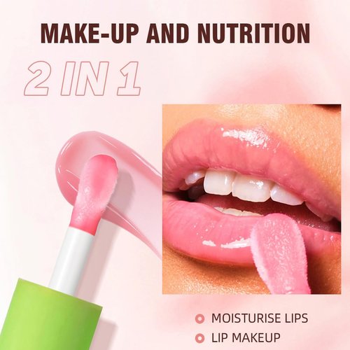 Blopuivo Fat Lip Oil Lip Stain,6 Colors Lip Oil Plumping Lip Glaze, Hydrating Lip Glow Oil,Shiny Transparent Lipstick,Long Lasting Nourishing Fresh Clear Lip Care (6pcs)