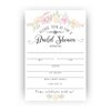 Bridal Shower Invitations with Envelopes - Set of 25 - Blank Bridal Shower Stationery - Floral and Beautiful Bridal Shower Supplies, Celebration of Love Print, 5x7 Simple Design Invitation