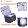 CTWWFS PU Leather Nail Polish Organizer and Nail Lamp Case, Nail Kit Organizer Holds 30+ Bottles (15ml - 0.5 fl.oz) and a Nail Lamp, Nail Polish Carrying Case with Manicure Tools Storage Sections