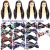 Ubetta Headband Wigs Straight Human Hair Glueless None Lace Front Wigs Natural Black for Black Women Brazilian Virgin Remy Hair Machine Made Headbands Half Wigs 150% Density 12Inch