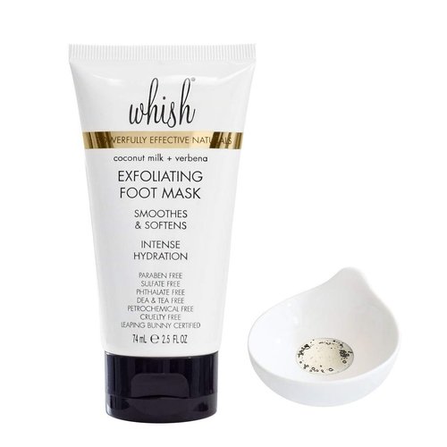 Whish Coconut Milk + Verbena Exfoliating Foot Mask - Smoothes & Softens, Intense Hydration